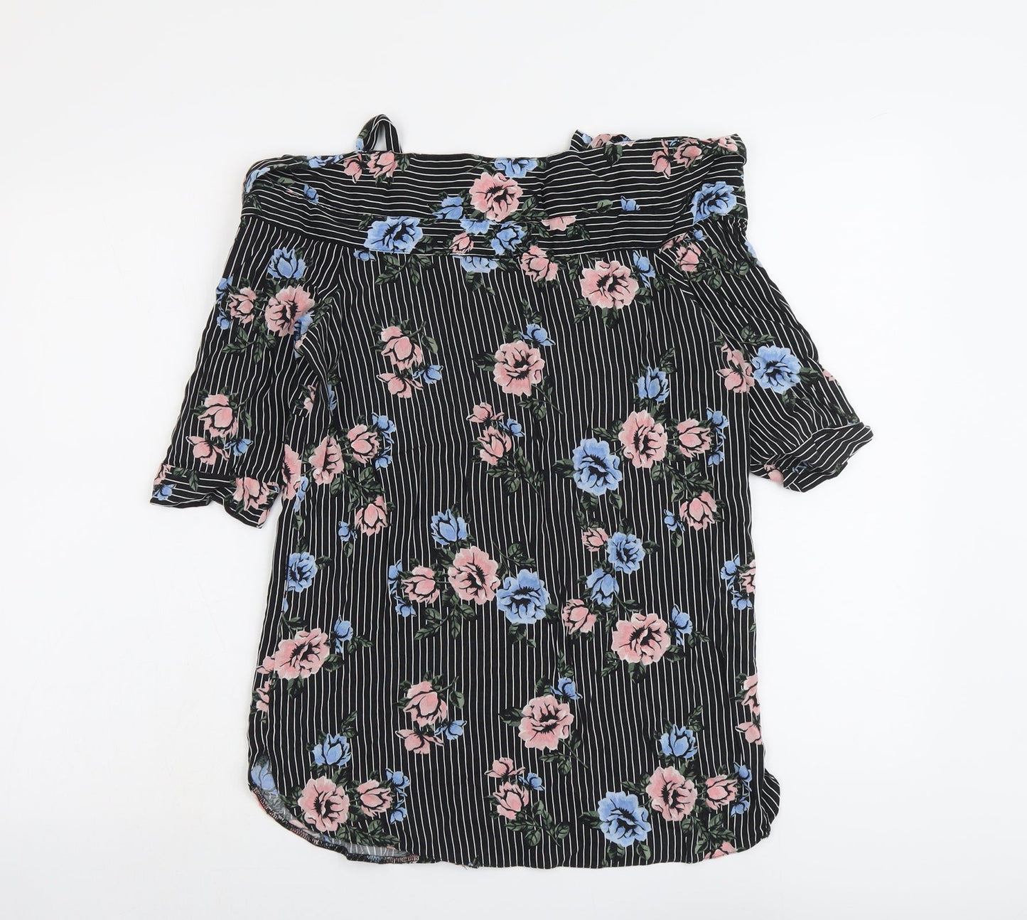 Womens UK Size 6 Select Black Basic Button-Up