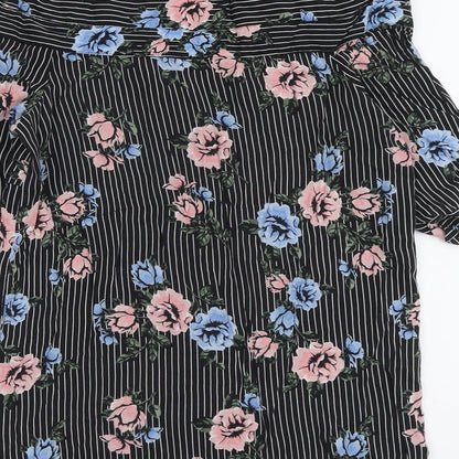 Womens UK Size 6 Select Black Basic Button-Up