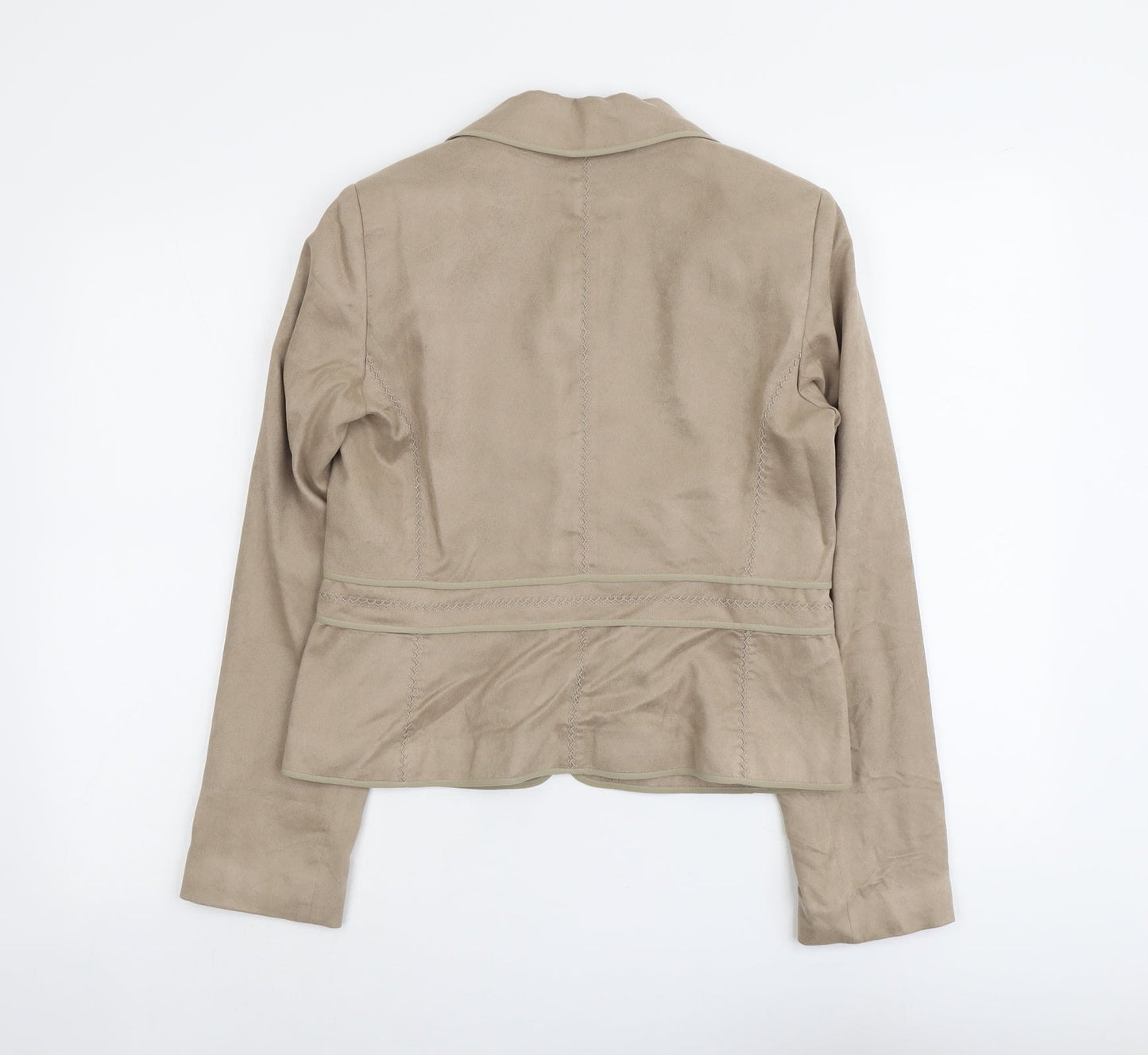 Marks and Spencer Womens Beige Polyester Jacket Blazer Size 12