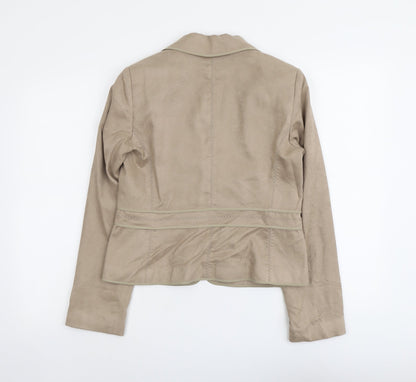 Marks and Spencer Womens Beige Polyester Jacket Blazer Size 12