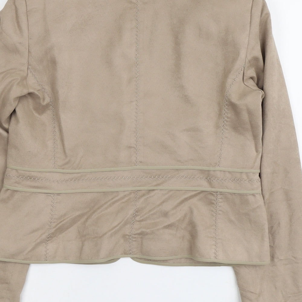 Marks and Spencer Womens Beige Polyester Jacket Blazer Size 12