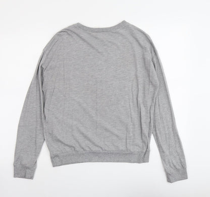 H&M Womens Grey Cotton Pullover Sweatshirt Size M Pullover - Superior