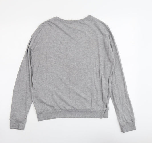 H&M Womens Grey Cotton Pullover Sweatshirt Size M Pullover - Superior
