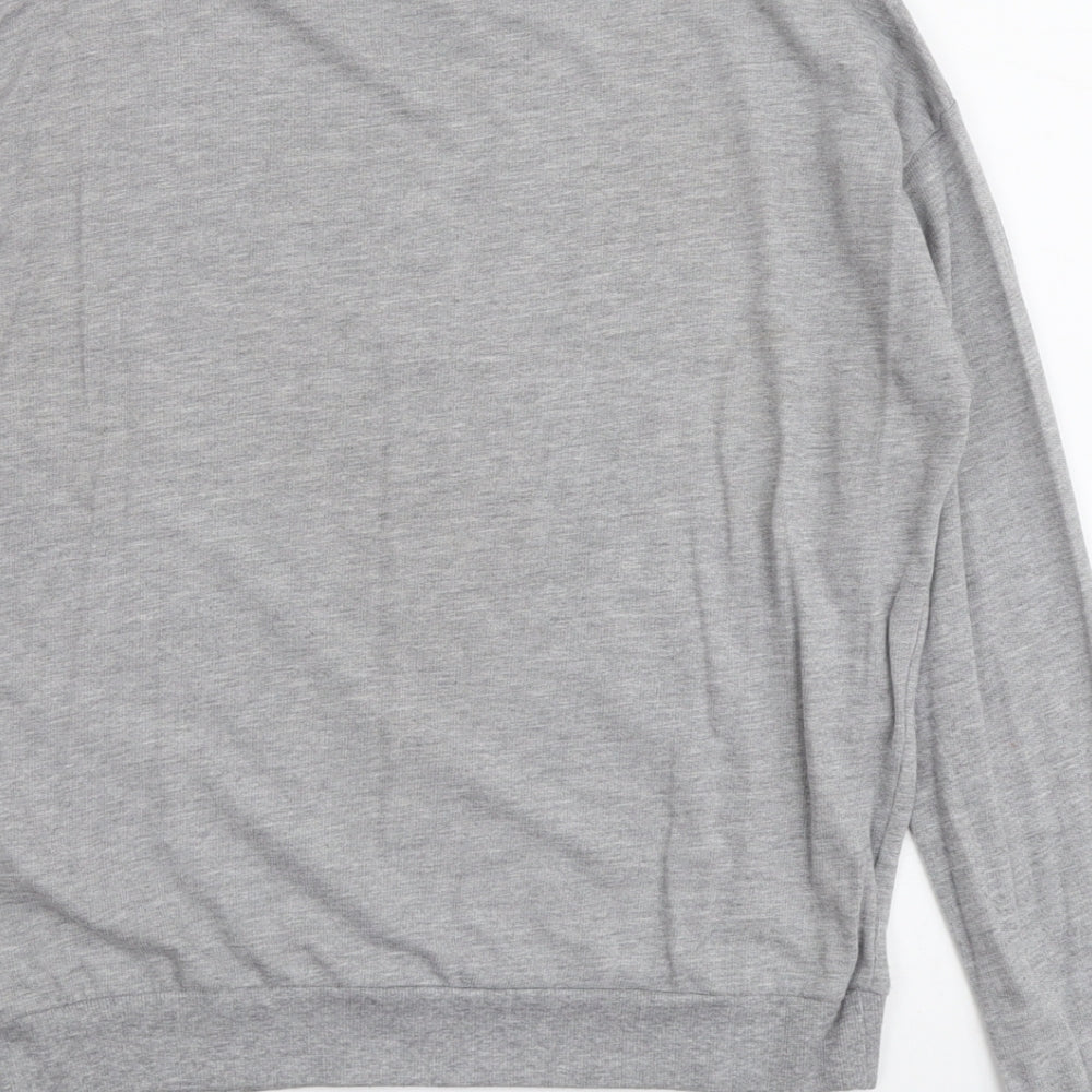 H&M Womens Grey Cotton Pullover Sweatshirt Size M Pullover - Superior