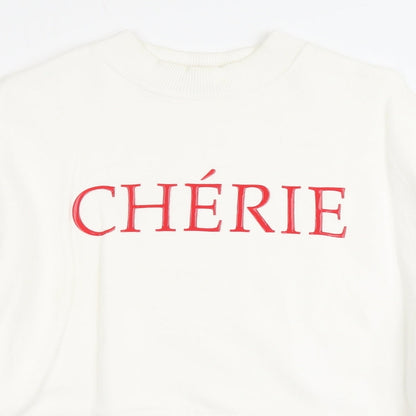H&M Womens Ivory Cotton Pullover Sweatshirt Size S Pullover - Chèrie