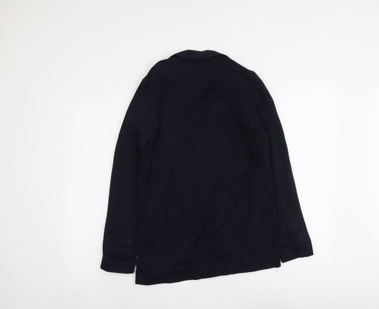 Topshop Womens Blue Viscose Jacket Suit Jacket Size 6