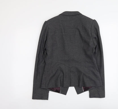 NEXT Womens Grey Polyester Jacket Suit Jacket Size 12