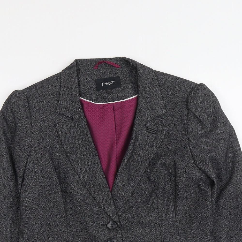 NEXT Womens Grey Polyester Jacket Suit Jacket Size 12