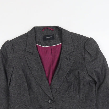 NEXT Womens Grey Polyester Jacket Suit Jacket Size 12