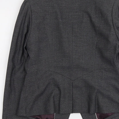 NEXT Womens Grey Polyester Jacket Suit Jacket Size 12