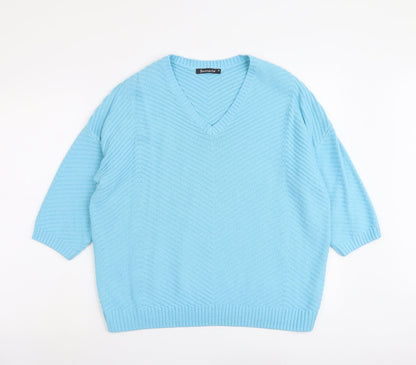 Womens UK Size M Bonmarché Blue Pullover Jumper