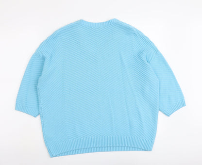Womens UK Size M Bonmarché Blue Pullover Jumper