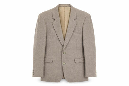 Falconry Mens Beige Wool Jacket Suit Jacket Size M Regular