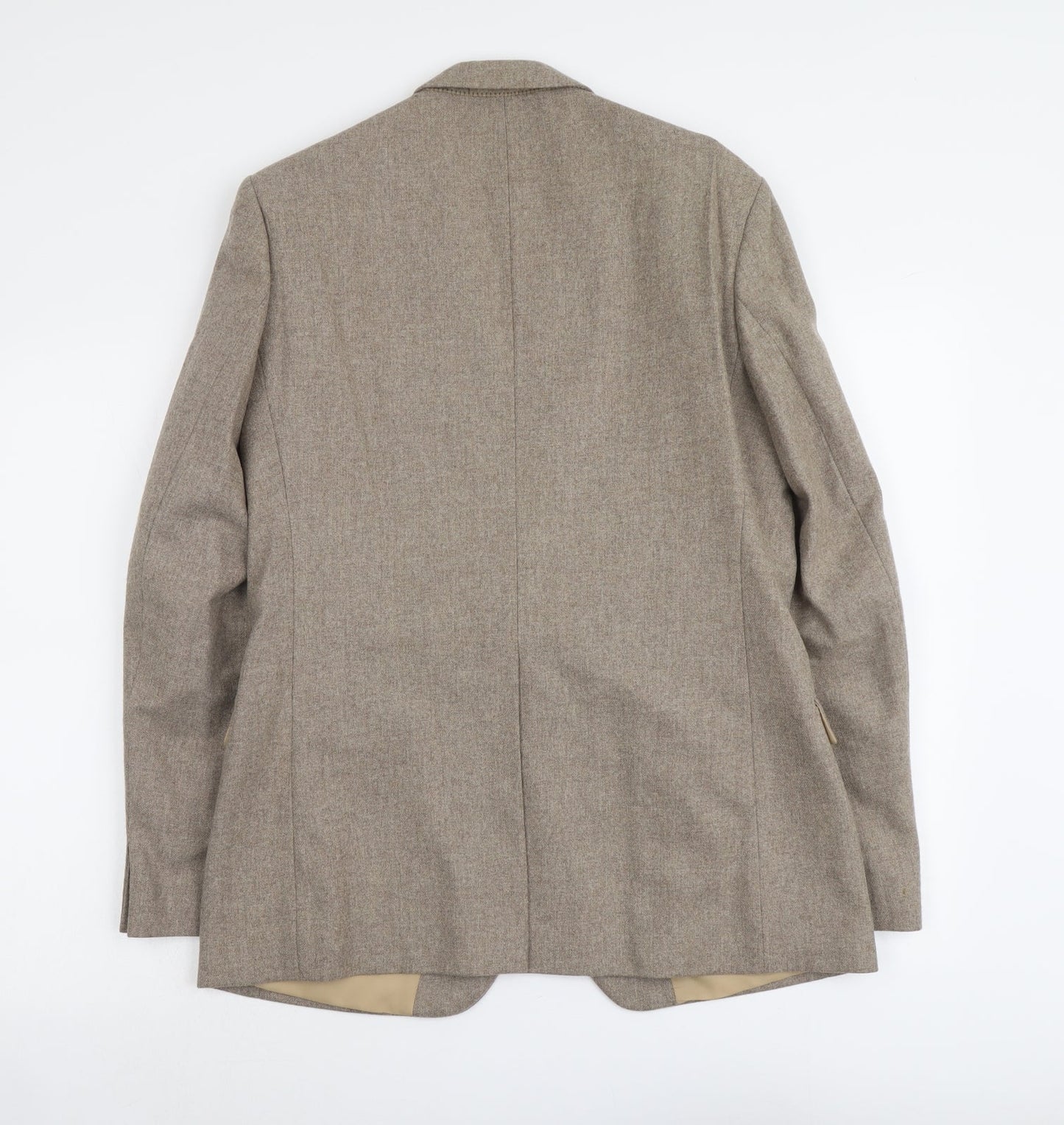 Falconry Mens Beige Wool Jacket Suit Jacket Size M Regular