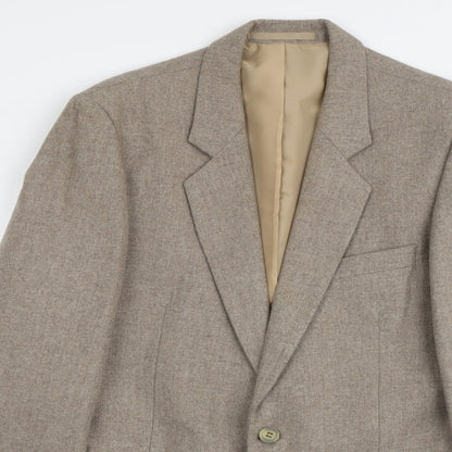 Falconry Mens Beige Wool Jacket Suit Jacket Size M Regular