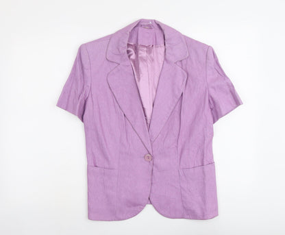 Womens UK Size 12 Anna Rose Regular Purple Blazer