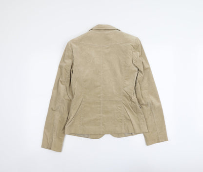 New Look Womens Beige Jacket Size 10 Button