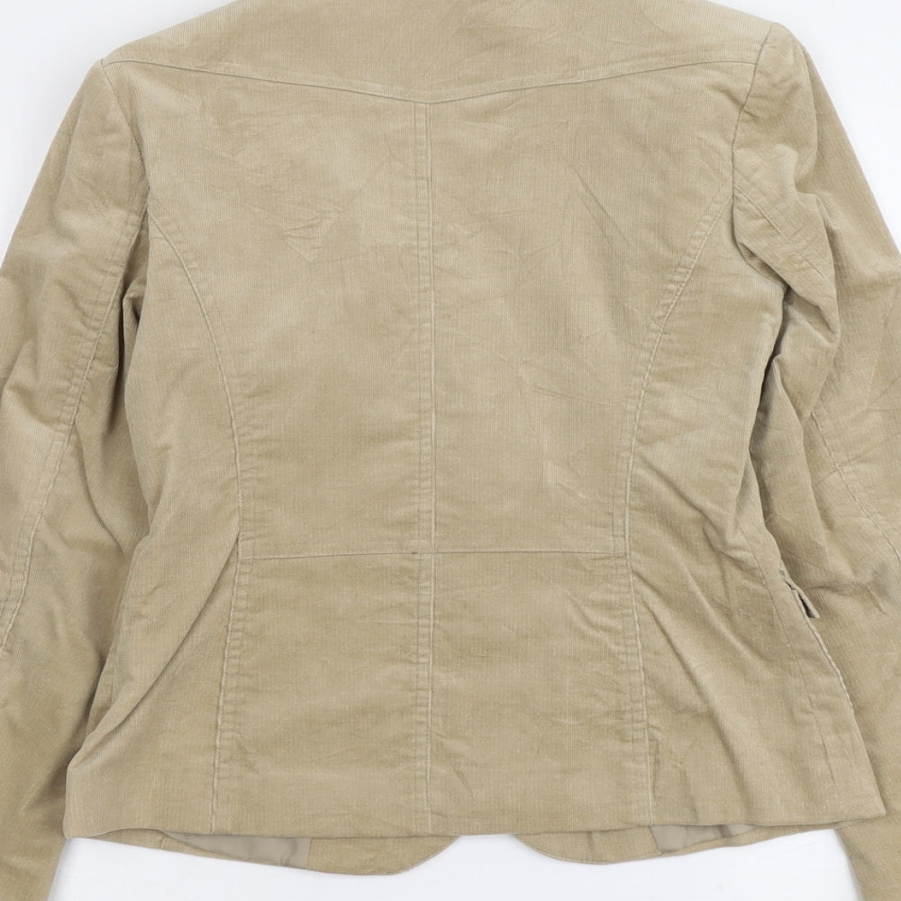 New Look Womens Beige Jacket Size 10 Button