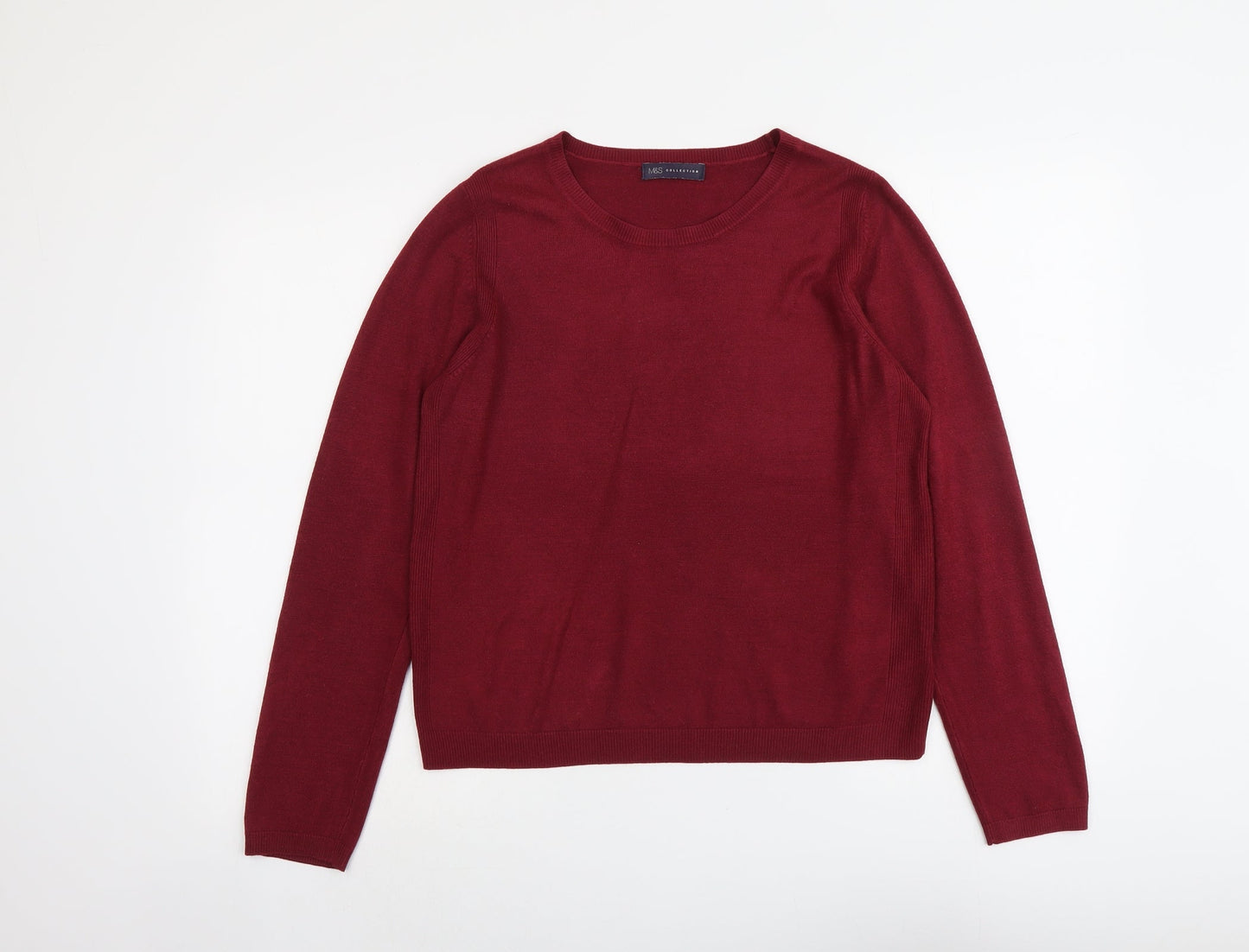 Womens UK Size 14 Marks and Spencer Red Pullover Jumper