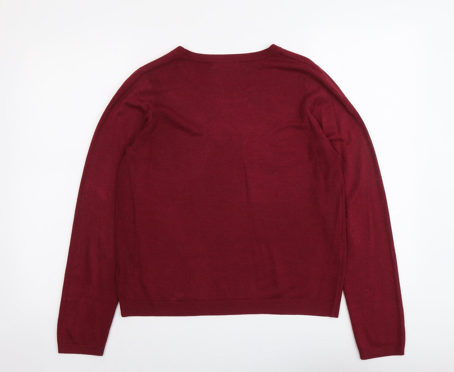 Womens UK Size 14 Marks and Spencer Red Pullover Jumper