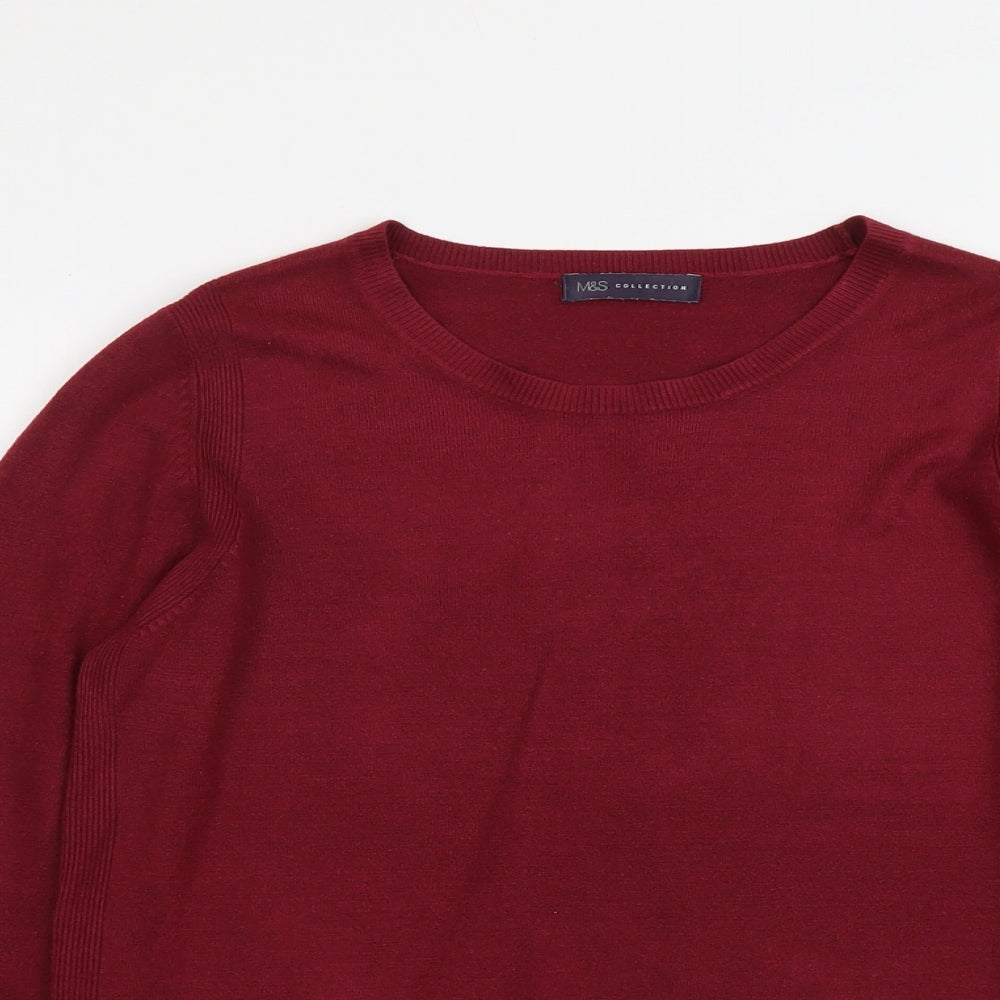 Womens UK Size 14 Marks and Spencer Red Pullover Jumper