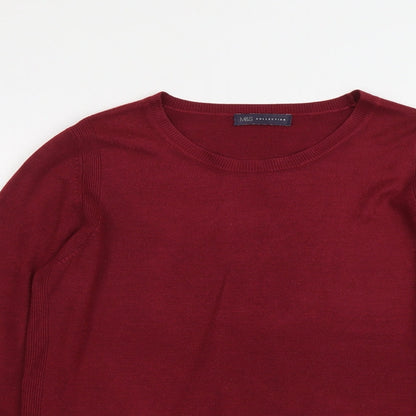 Womens UK Size 14 Marks and Spencer Red Pullover Jumper