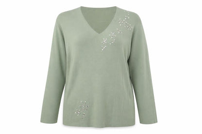 Womens UK Size XL Bonmarché Green Pullover Jumper