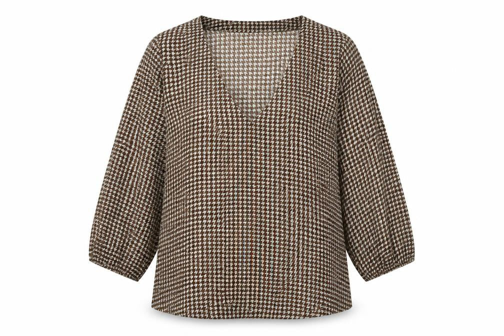 Womens UK Size 10 VILA Brown Basic Blouse