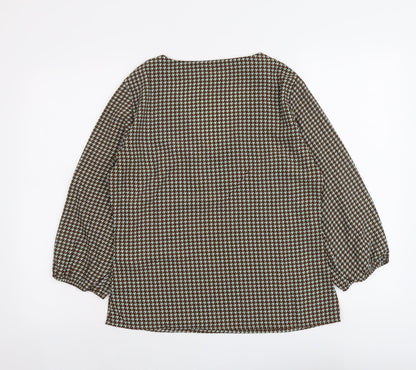Womens UK Size 10 VILA Brown Basic Blouse