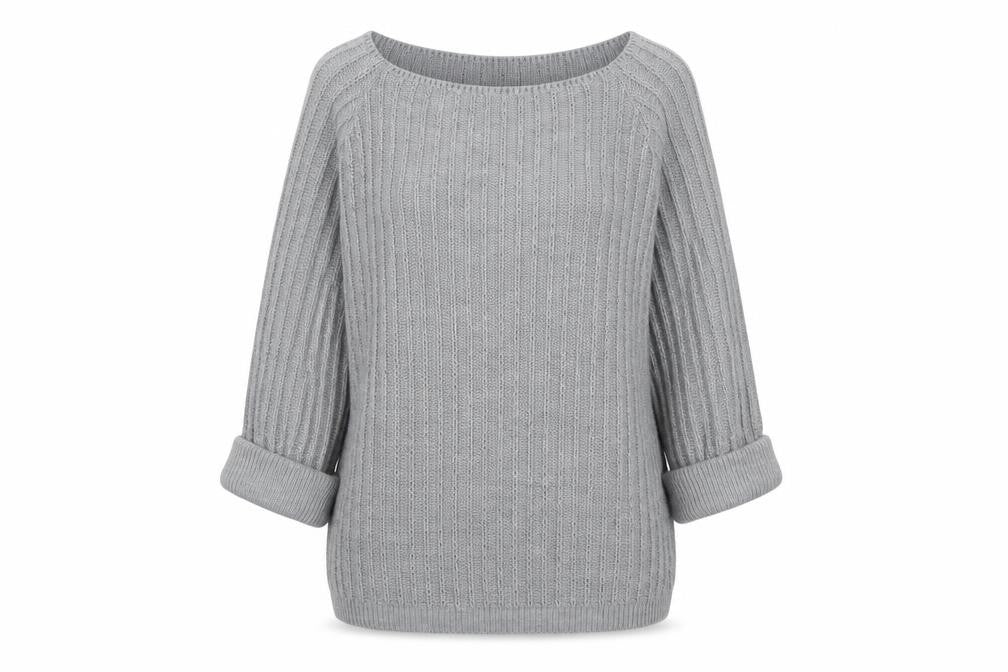 Womens UK Size L Tru Collection Grey Pullover Jumper