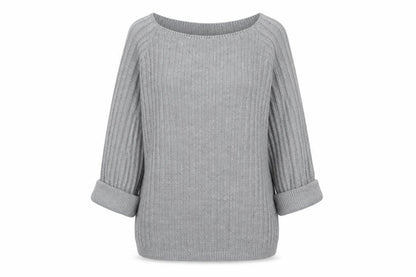 Womens UK Size L Tru Collection Grey Pullover Jumper