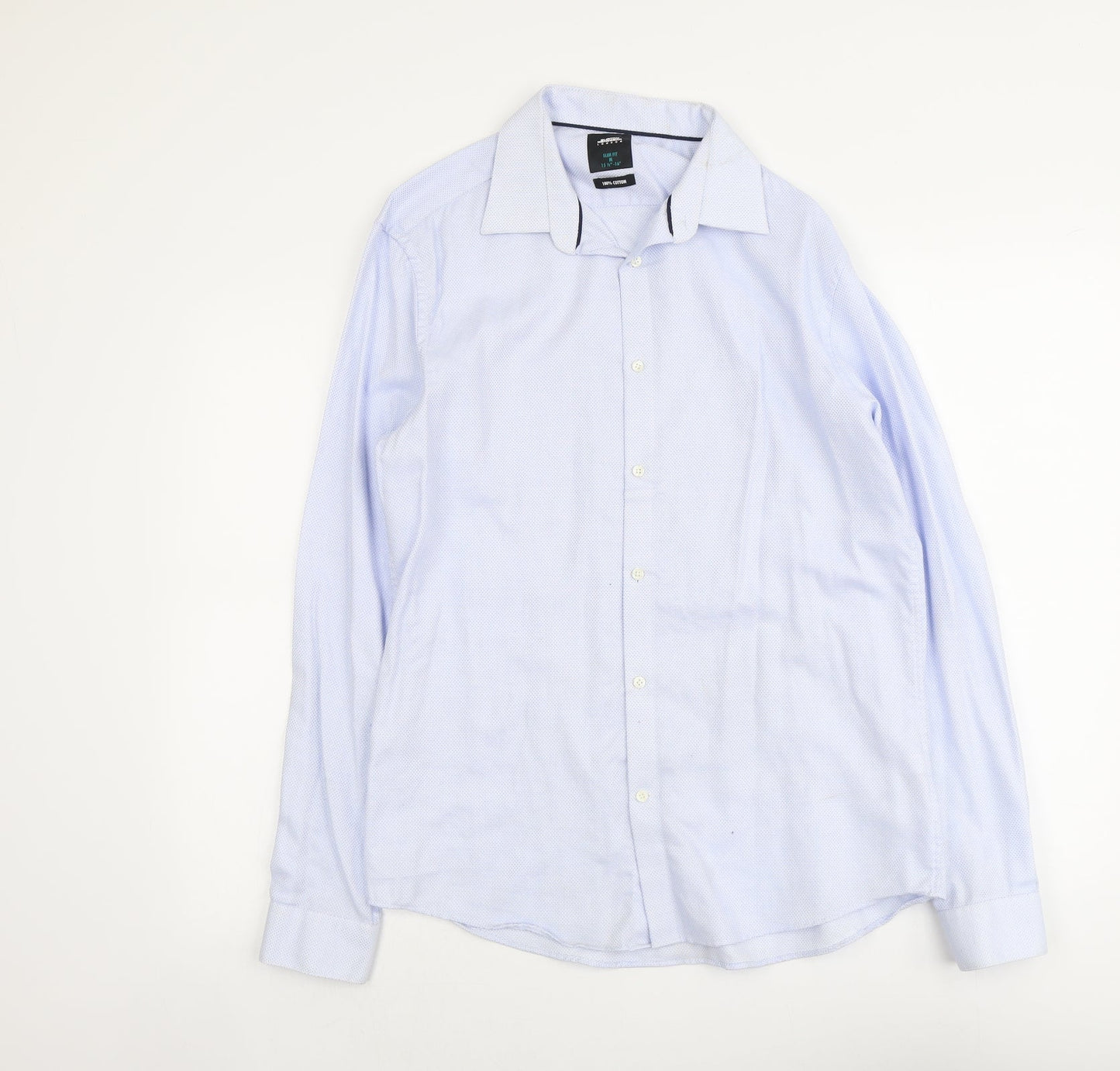 Mens UK Size M Burton Blue  Button-Up Long Sleeve Casual Shirt