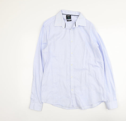 Mens UK Size M Burton Blue  Button-Up Long Sleeve Casual Shirt