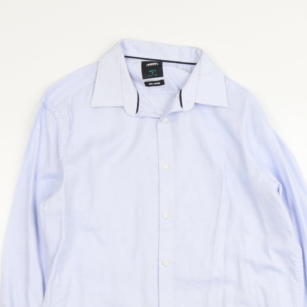 Mens UK Size M Burton Blue  Button-Up Long Sleeve Casual Shirt