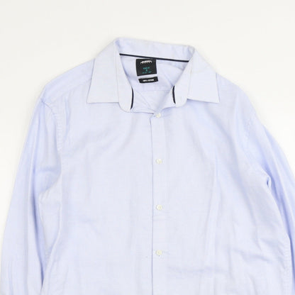 Mens UK Size M Burton Blue  Button-Up Long Sleeve Casual Shirt