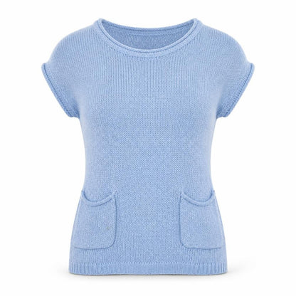 Intuition Womens Blue Round Neck Acrylic Pullover Jumper Size 8