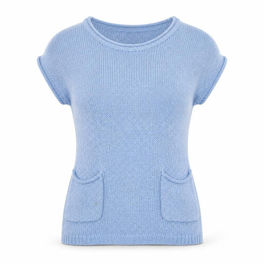 Intuition Womens Blue Round Neck Acrylic Pullover Jumper Size 8