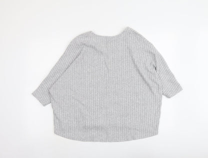 Womens UK Size S New Look Grey Pullover Jumper