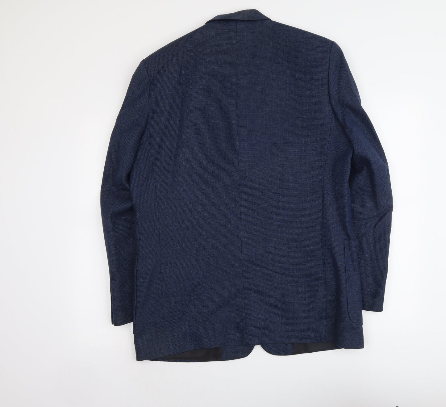 Part Two Mens Blue Polyester Jacket Suit Jacket Size L Regular
