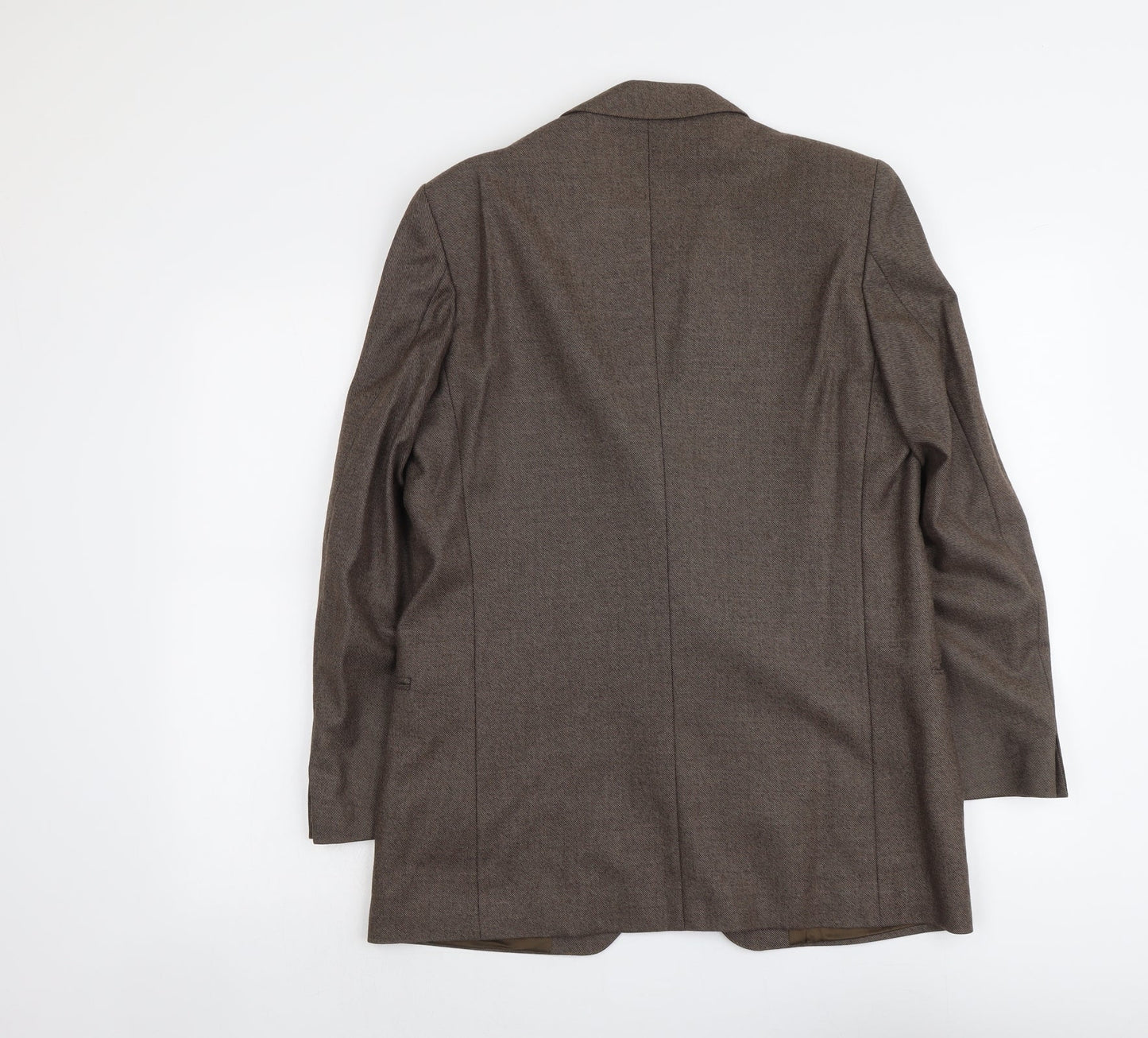 San Marco Mens Brown Geometric Polyester Jacket Blazer Size M Regular