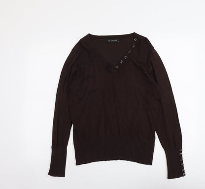 Womens UK Size M Just Elegance Brown Pullover Jumper