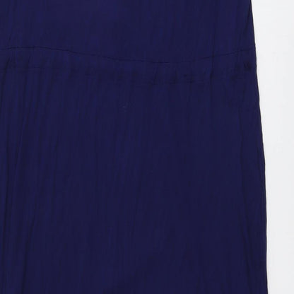 Pia Rossi Womens Blue Viscose Maxi Size M V-Neck Pullover