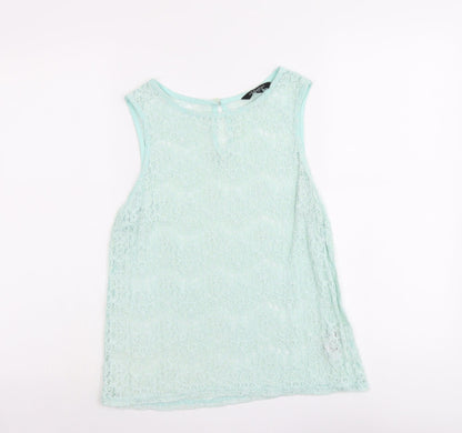 Womens UK Size 12 New Look Green Basic Tank
