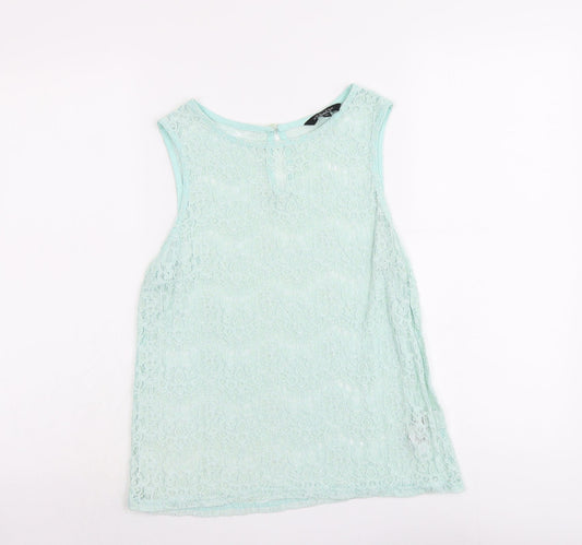 Womens UK Size 12 New Look Green Basic Tank