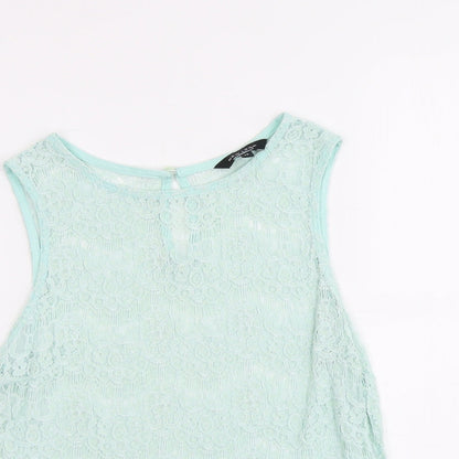 Womens UK Size 12 New Look Green Basic Tank