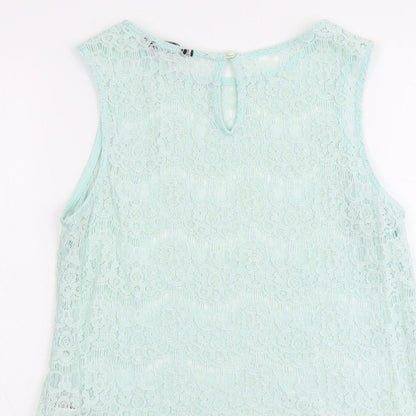 Womens UK Size 12 New Look Green Basic Tank