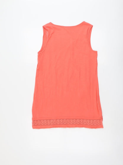 Womens UK Size 10 NEXT Orange Basic Tank