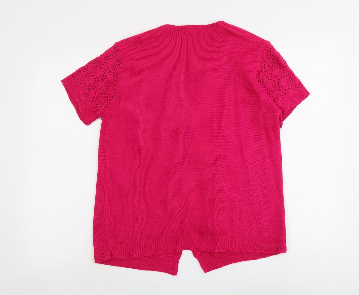 Stylisio Womens Pink Round Neck Acrylic Pullover Jumper Size S - Twin Set