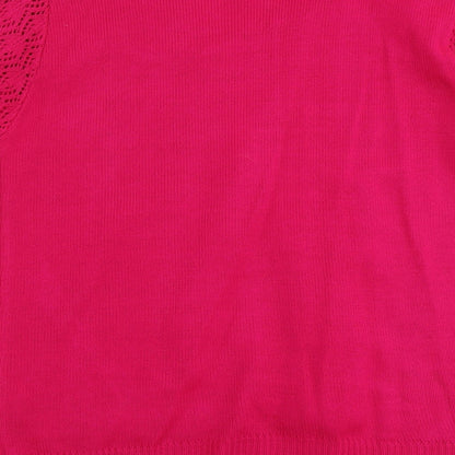 Stylisio Womens Pink Round Neck Acrylic Pullover Jumper Size S - Twin Set