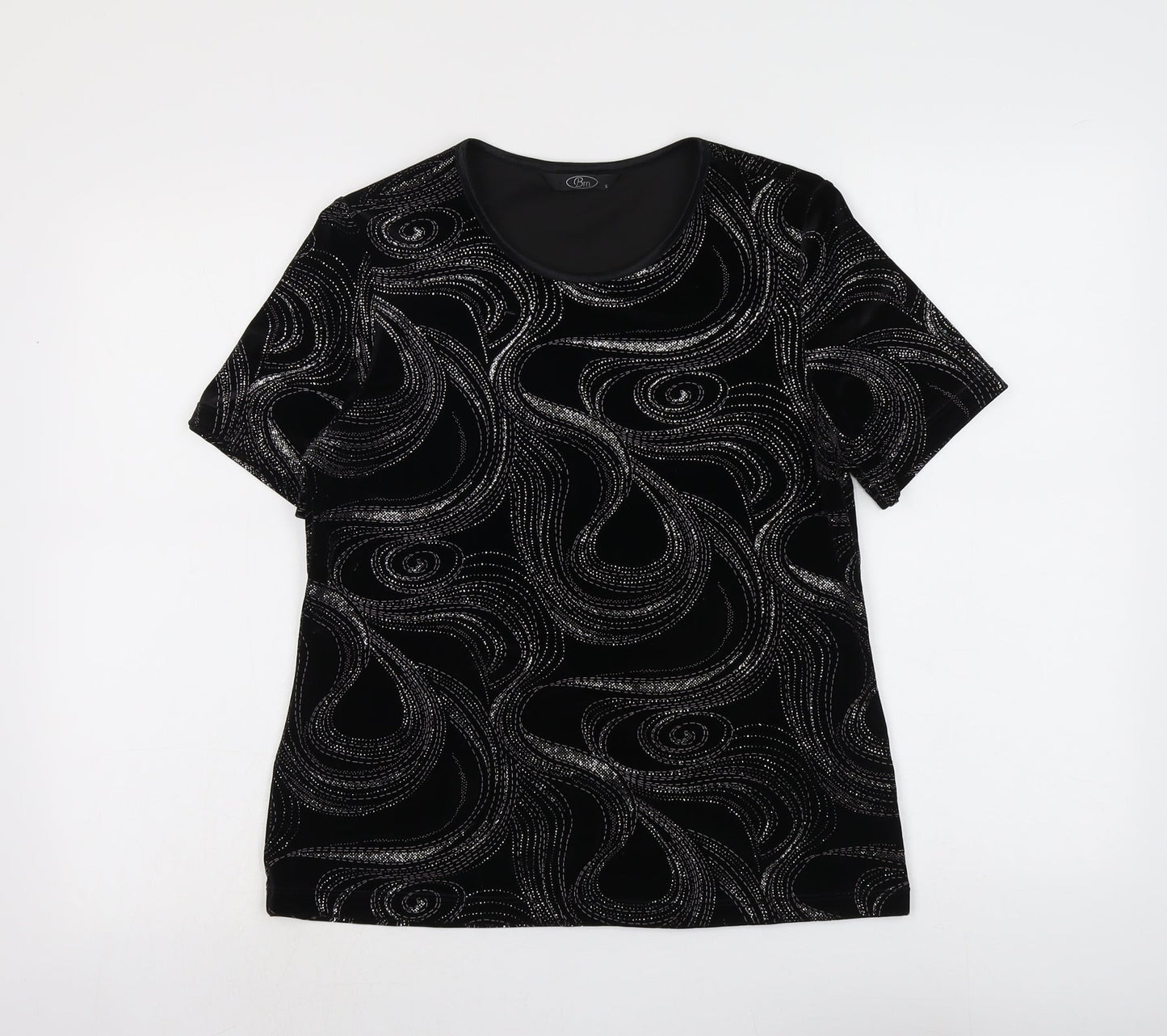 Womens UK Size S Bonmarché Black Basic Blouse